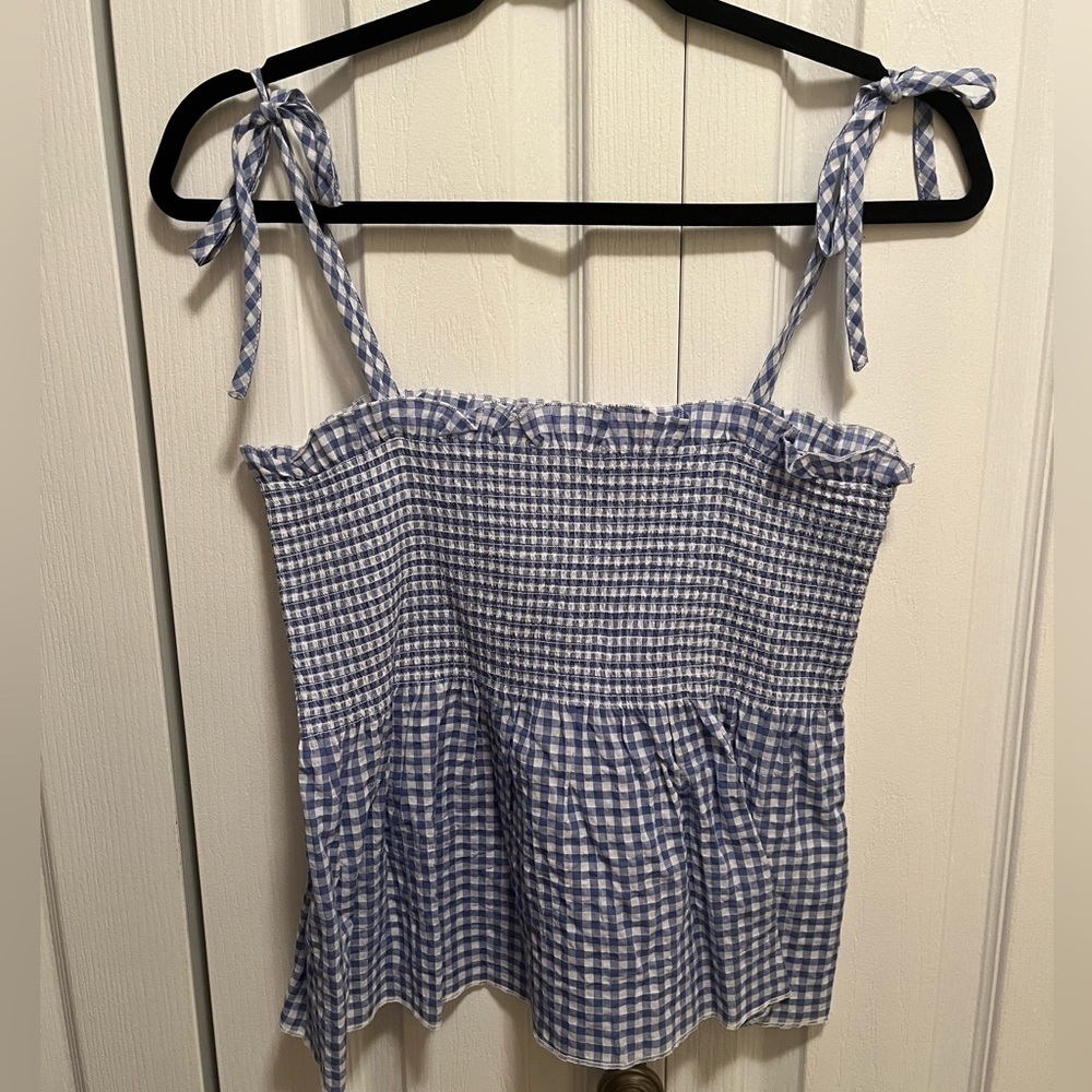 NWOT H&M Blue Gingham Tanktop